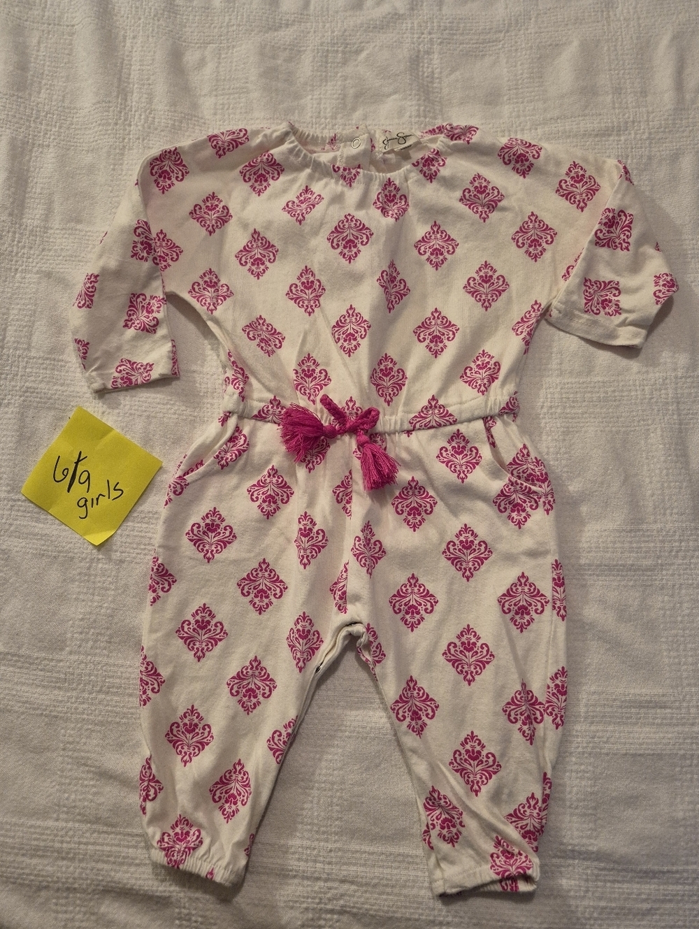 Jessica Simpson baby girl 6-9 months romper EUC